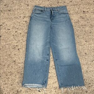 Madewell Light Blue The Perfect Vintage Wide Leg Crop jeans